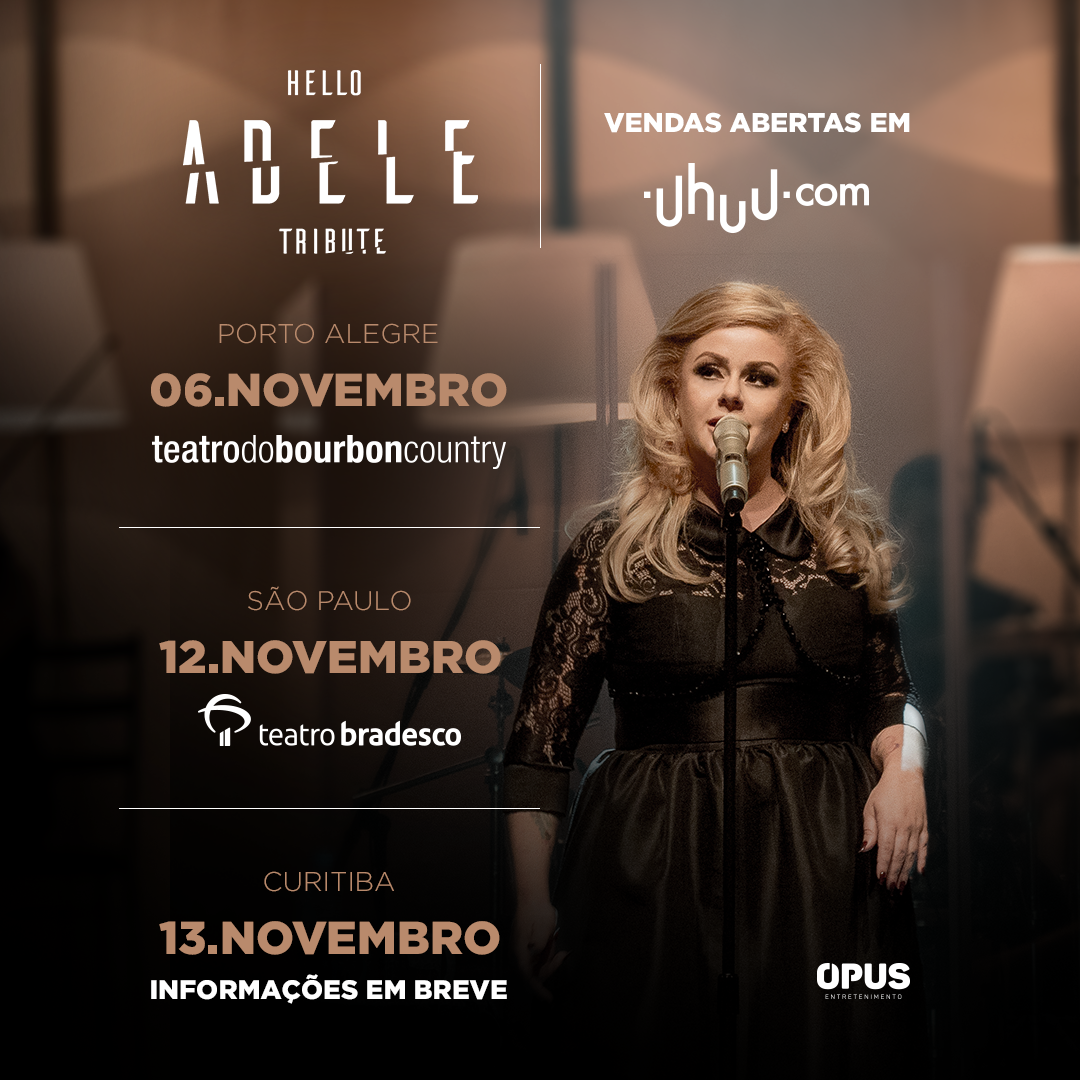 Hello Adele Tribute anuncia shows em Porto Alegre, São Paulo e Curitiba